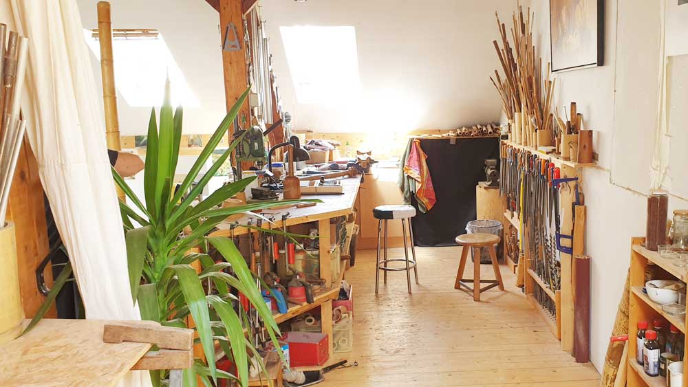 Fllöten und Didgeridoo in der Werkstatt
